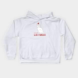 Cute cat merry catmas cat Kids Hoodie